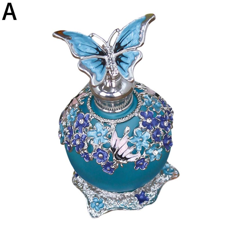 25ml Enameled High-End Butterfly Glass Perfume Bottle Vacuum Dispensing Bottle Essential Oil Bottle Decorative Bottle
